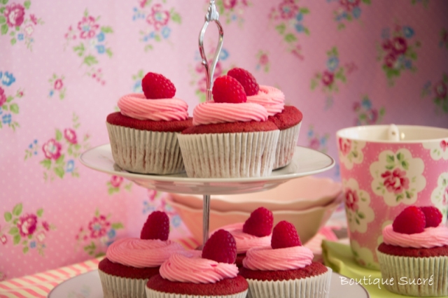 Cupcakes Red Velvet con Buttercream de Frambuesas